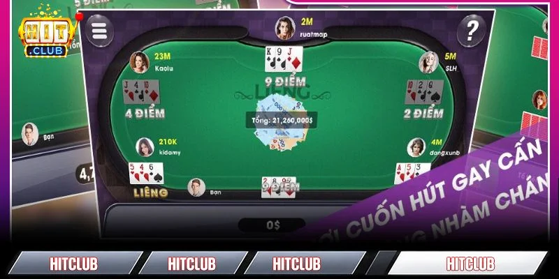 Cá cược game bài liêng tại cổng game HITCLUB được bet thủ yêu thích