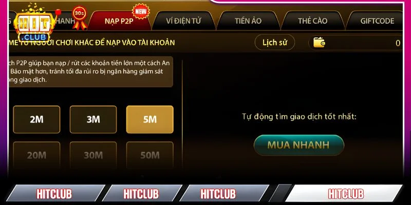 Nạp Tiền HITCLUB: 4 Bước Nhanh Giúp Cập Nhật Số Dư Tức Thì Danh sách phương thức nạp tiền HITCLUB được ưa chuộng nhất
